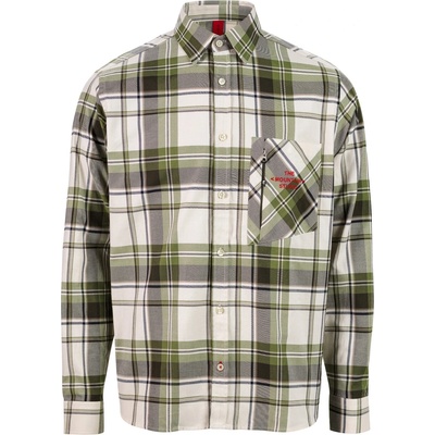 The Mountain Studio Мъжка риза с копчета The mountain studio Field Light Flannel Shirt - Forest Green / Winter Moss (033-2462-0212)