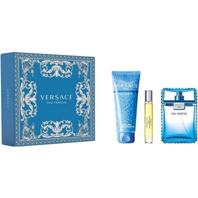 Versace Man Eau Fraiche EdT 100 ml + EdT 10 ml + sprchový gel 150 ml pro muže