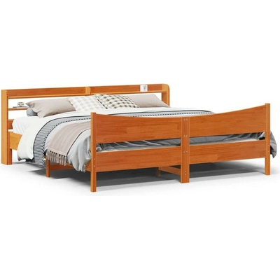 zahrada-XL 3307034 Rám postele s čelem voskově hnědý masivní borovice