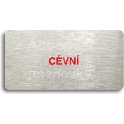 ACCEPT Piktogram CÉVNÍ - stříbrná tabulka - barevný tisk bez rámečku