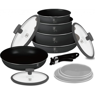 BERLINGERHAUS Sada nádobí s titanovým povrchem 12 ks Antracite Collection BH-8252