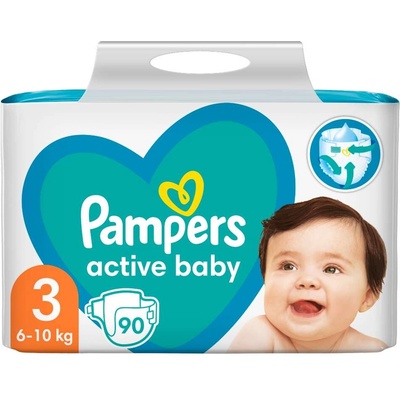 Active Baby Гигантски пакет Pampers 6-10 кг Midi 3 (90 бр. ) (81680814)