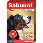 Laboratorium DermaPharm Sabunol - червена нашийка срещу бълхи и кърлежи за кучета, 75 см