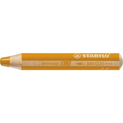 Stabilo Pastelka STABILO woody 3 v 1 barvička vodovka voskovka oranžovo žlutá 446046