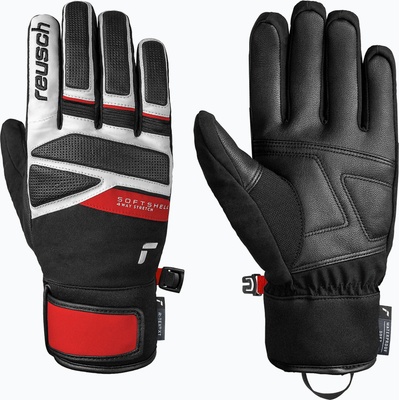 Reusch Мъжки скиорски ръкавици Reusch Thunder R-Tex XT black/white/fire red