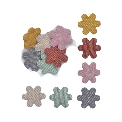 Nášivky - třytivé kytičky (průměr 33 mm), Barva: Zelená