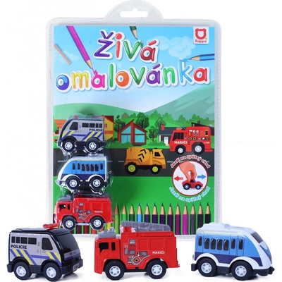 Rappa Živá omalovánka auta 3 ks