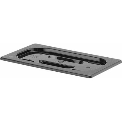 Veko pre nádoby GN 1/4 čierne polykarbonátové 26,5 x 16,2 cm 862940H