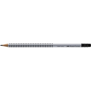 Faber-Castell Графитен молив с гума, HB, триъгълен, FABER-CASTELL "Grip 2001" 117200 (117200)