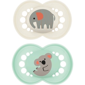 MAM Original 6+ months биберон Beige/ Turquoise 2 бр