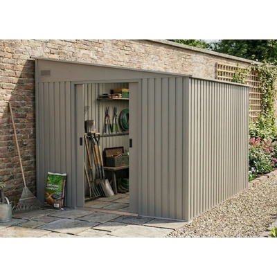 LANITPLAST WANDHAUS 911 plechový domček 267 x 309 cm, WARM GREY