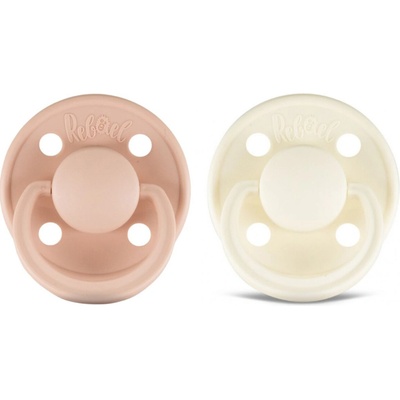 Rebael Dudlík z přírodního kaučuku 2 ks Baby Blush/Champagne