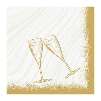 BioDunisoft Ubrousek 40x40cm SPARKLY CHEERS WHITE 60 ks