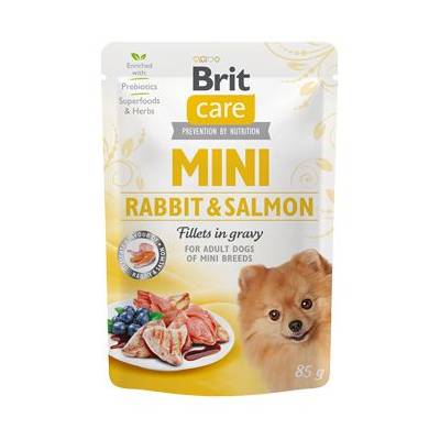 Brit Care Dog Mini Rabbit & Salmon fillets in gravy 85g