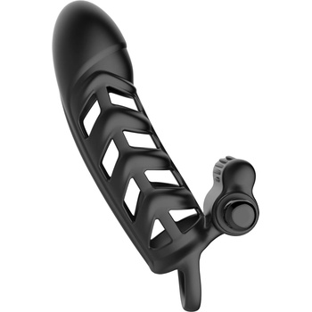 Image 1 of Malesation Vibro Cock & Clit Sleeve Black