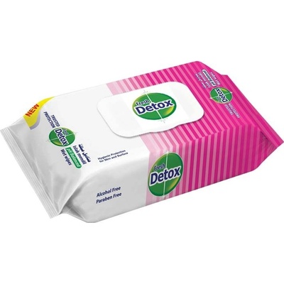 DETOX antibakteriálne vlhčené obrúsky 60 ks