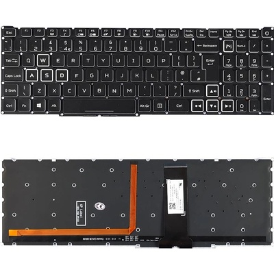 Klávesnice Acer Predator Helios PH315-52 PH317-53 - Bílá