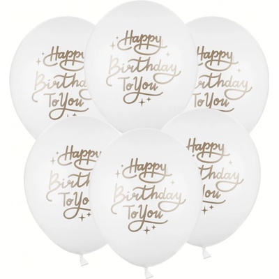 PartyDeco Balonek latex Happy Birthday To You 30 cm