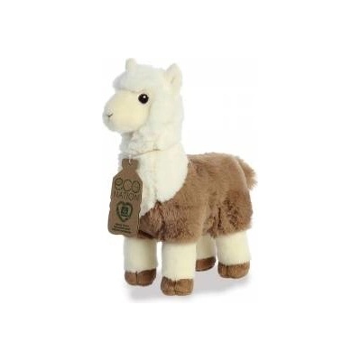 ECO NATION - Plush toy / cuddly toy Alpaca white-brown 24 cm Eco-Friendly