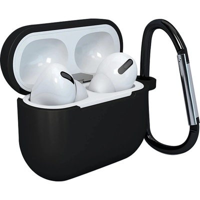 Hurtel pouzdro pro AirPods 3 silikonové měkké pouzdro na sluchátka + přívěsek na klíče černé (pouzdro D) 5907769310409