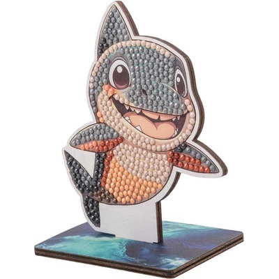 Craft Buddy Комплект за диамантена бродерия Craft Buddy - Crystal Art Buddies, Акула (CBCAFGR-31GEN053)