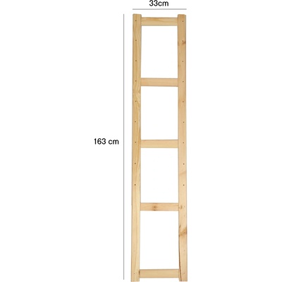 Tvujregal Noha LSN 163 cm na dřevěný regál borovice