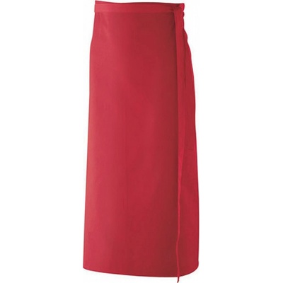 Exner Zástěra s látkovým pásem po celé délce 220 g/m Červená