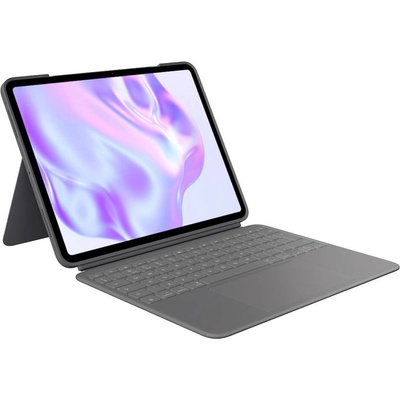 Logitech Combo Touch US - безжична клавиатура с тракпад и отделящ се кейс с поставка за Apple iPad Pro 13 (2024) (тъмносив)