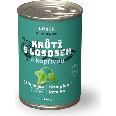 Louie Dog Morčacie s lososom a žihľavou 400 g
