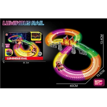 Детска светеща писта с джип от 199 части