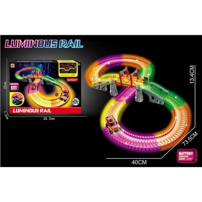 Детска светеща писта с джип от 199 части