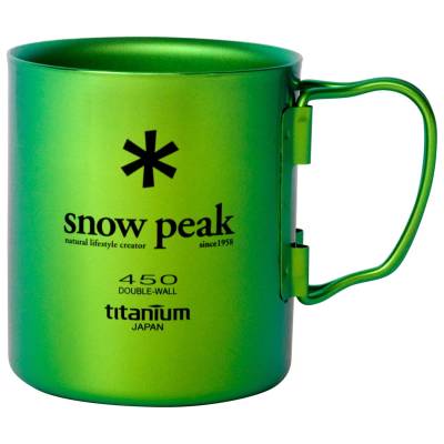 Чаша Snow peak Titanium Double Wall Cup - Green - размер 450 ml (532-0056-450g)