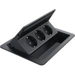 Digitel FLIP UP PUSH 3хКОНТАКТ ШУКО, ЧЕРЕН (9118D)
