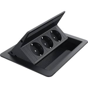 Digitel FLIP UP PUSH 3хКОНТАКТ ШУКО, ЧЕРЕН (9118D)