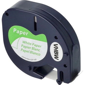 Compatible Съвместима лента DYMO 91200 - 12mm x 4m - черен печат / бял фон KP36492