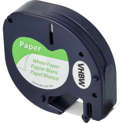 Compatible Съвместима лента DYMO 91200 - 12mm x 4m - Черен печат / Бял фон KP36492