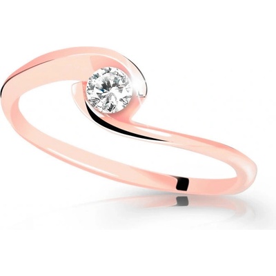 Cutie Jewellery Zásnubní prsten z růžového zlata se zirkonem Z6134 0 X 4
