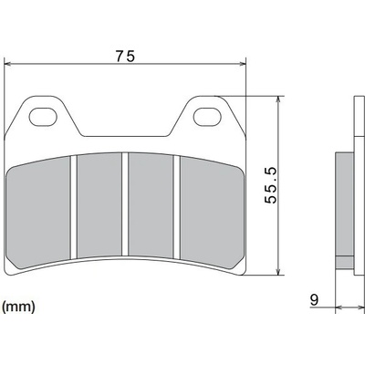 Brzdové destičky, NISSIN (semi-metalická směs) 2 ks v balení NISSIN M501-408