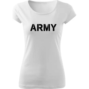 DRAGOWA дамска тениска, Army, бяла, 150г/м2 (6467)