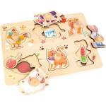 Hape Дървен пъзел Hape International - Ферма, 13 части (H1655) - baby