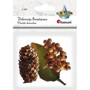 TITANUM Kisc berries with leaf yellow fruit 1pc