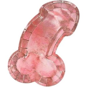 Little Genie Productions Хартиени чинии Rose Gold Penis (8 бр. )