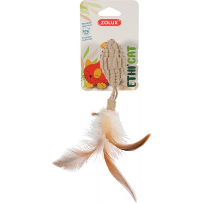 Zolux Ethicat Karton ovál s pírkem 4,4 x 21 x 3,3 cm