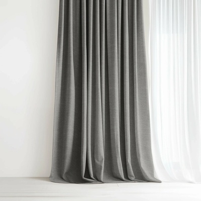 Goldea dekorační závěs peru - šedý 200x135 cm