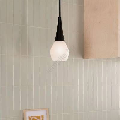 Elstead Lighting Kichler KL-DEELA-P-BK - Пендел на тръба DEELA 1xE27/60W/230V, диаметър 17, 8 см, черен (ED0807)
