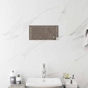 vidaXL LED огледало за баня Прозрачен 40 x 20 cm закалено стъкло (42045772)