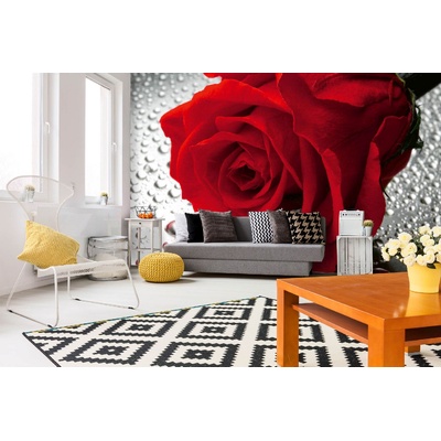 DIMEX ART Самозалепваща се флизелинова фототапета детайл от червена роза 375 x 250 см