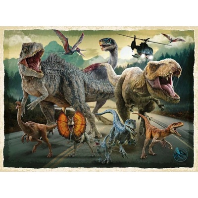 CurePink Jurassic Park Jurský park Dinosauři 200 dílků