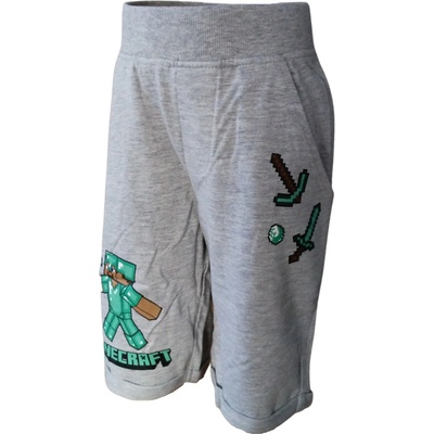 Fashion UK Šortky MINECRAFT bavlna chlapecké šedé