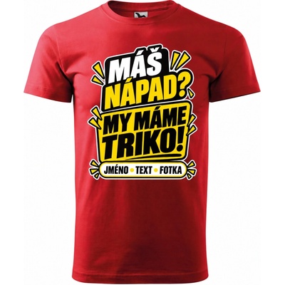 Dobrý Triko pánské tričko s vlastním motivem červená
